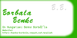 borbala benke business card